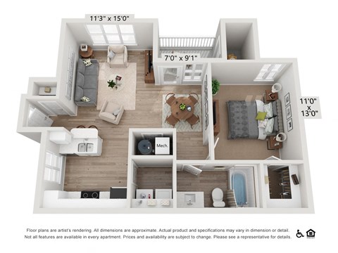 Charter Renovated floor plan